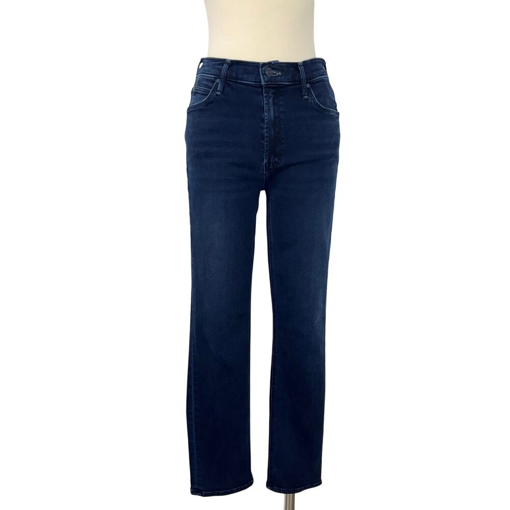 MOTHER Mid-Rise Dazzler Ankle Denim Jeans Stretch in Chip on My Shoulder 27
